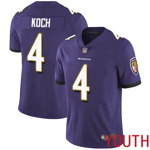 Baltimore Ravens Limited Purple Youth Sam Koch Home Jersey NFL Football 4 Vapor Untouchable